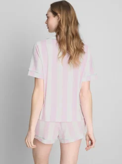 Kurzer Boyfriend-Schlafanzug mit Print