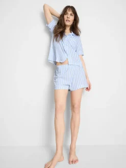 Kurzer Boyfriend-Schlafanzug mit Print