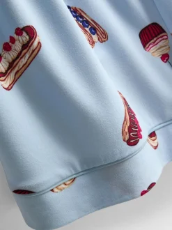 Kurzer Boyfriend-Schlafanzug mit Print