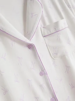 Kurzer Boyfriend-Schlafanzug mit Print