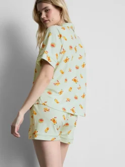 Kurzer Boyfriend-Schlafanzug mit Print