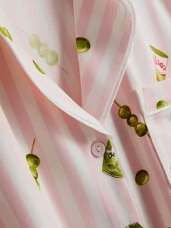 Kurzer Boyfriend-Schlafanzug mit Print