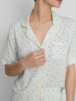 Kurzer Boyfriend-Schlafanzug mit Print