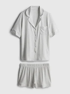 Kurzer Boyfriend-Schlafanzug aus Jersey