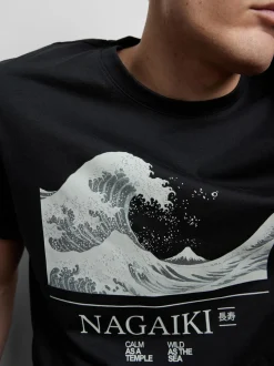 Kurzer „Die große Welle vor Kanagawa“ Schlafanzug