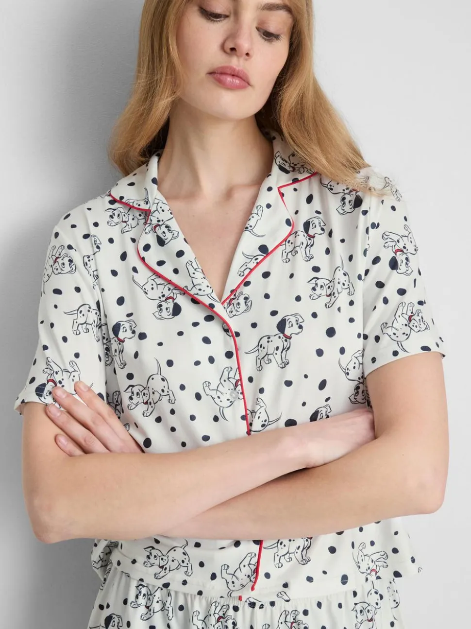Kurzer „Disney 101 Dalmatiner“ Boyfriend-Schlafanzug mit Print