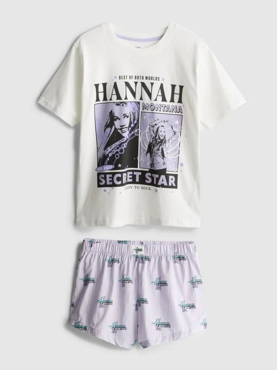 Kurzer „Disney Hannah Montana“ Schlafanzug mit Grafik