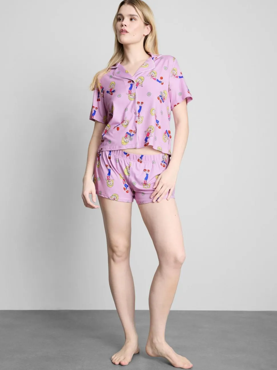 Kurzer „Disney Lizzie McGuire“ Boyfriend-Schlafanzug
