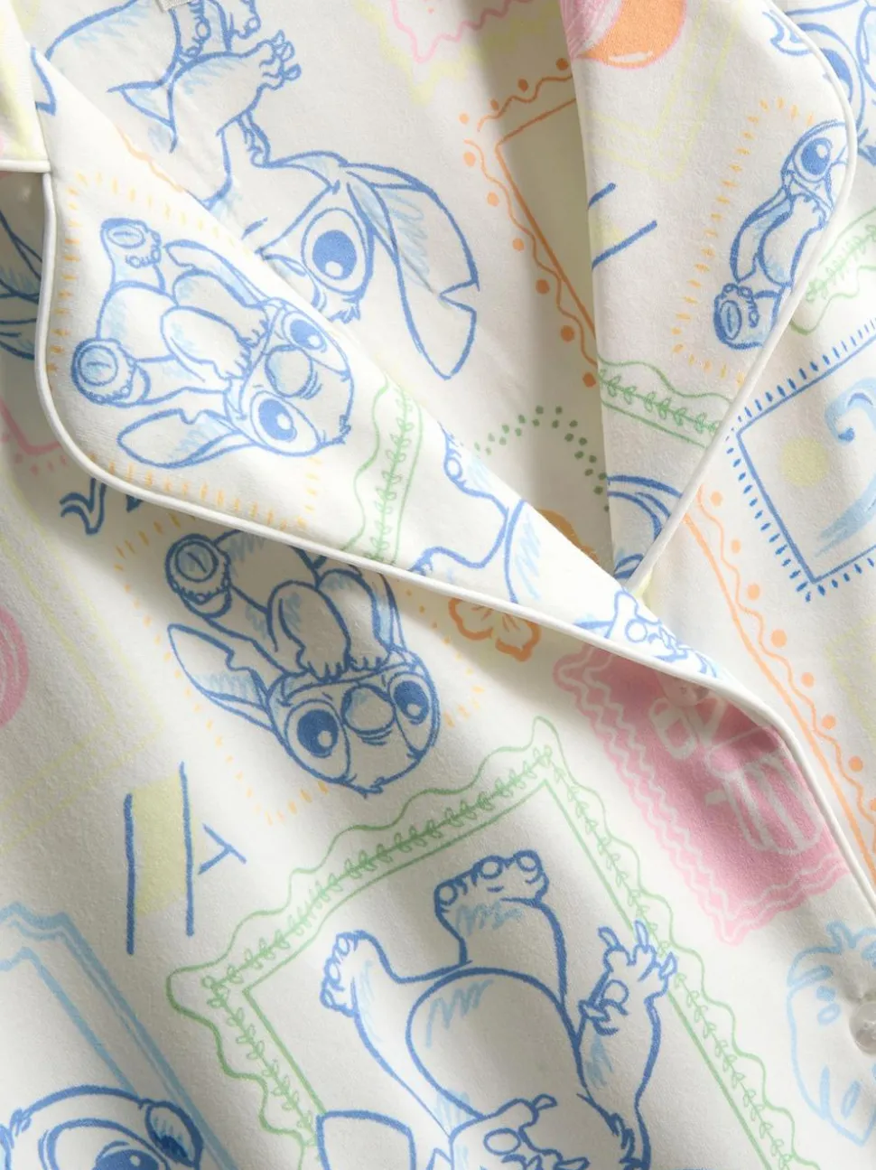 Kurzer „Disney Stitch“ Boyfriend-Schlafanzug