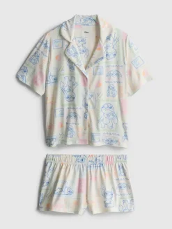 Kurzer „Disney Stitch“ Boyfriend-Schlafanzug