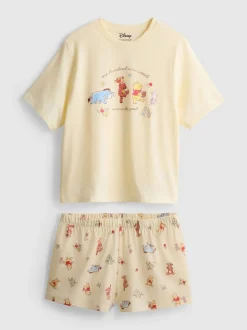 Kurzer „Disney Winnie Puuh“ Baumwoll-Schlafanzug mit Print