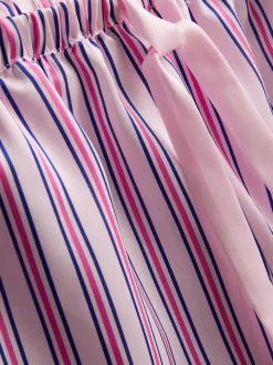 Kurzer, gemusterter Boyfriend-Schlafanzug aus Satin