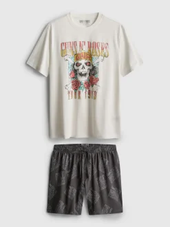 Kurzer „Guns N' Roses“ Schlafanzug