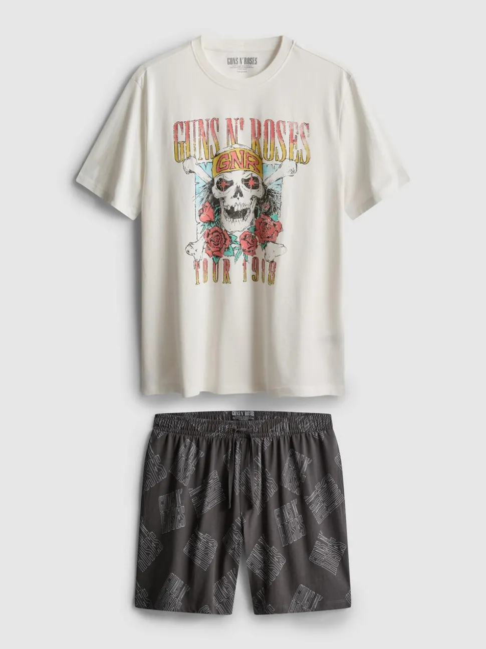 Kurzer „Guns N' Roses“ Schlafanzug
