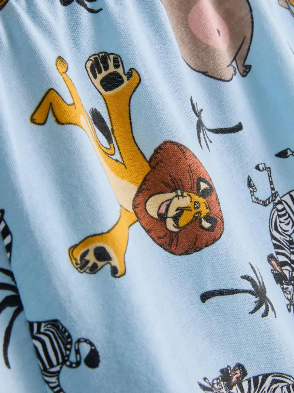 Kurzer „Madagascar“ Baumwoll-Schlafanzug mit Print