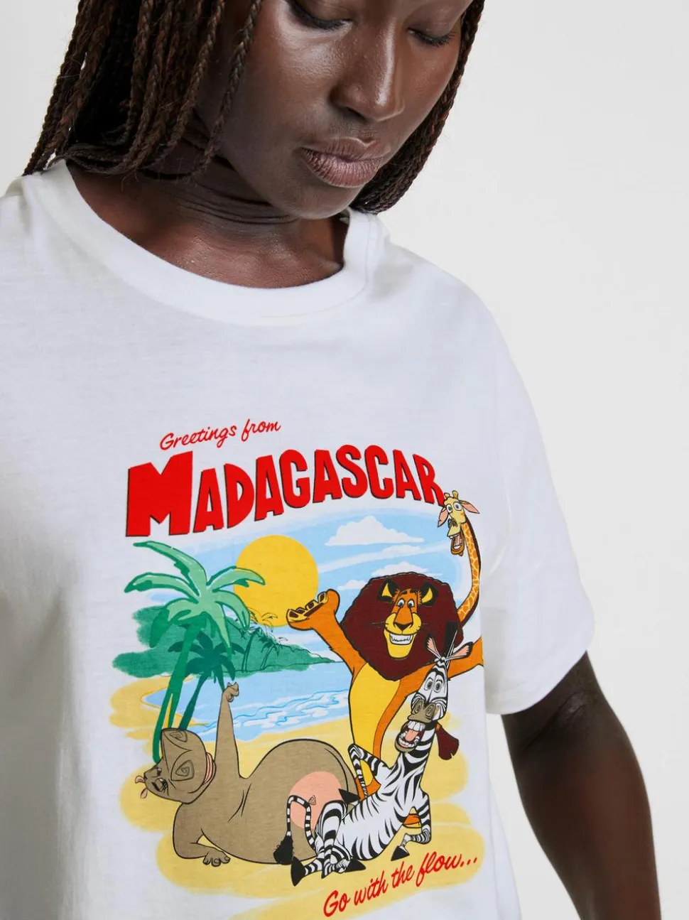 Kurzer „Madagascar“ Baumwoll-Schlafanzug mit Print