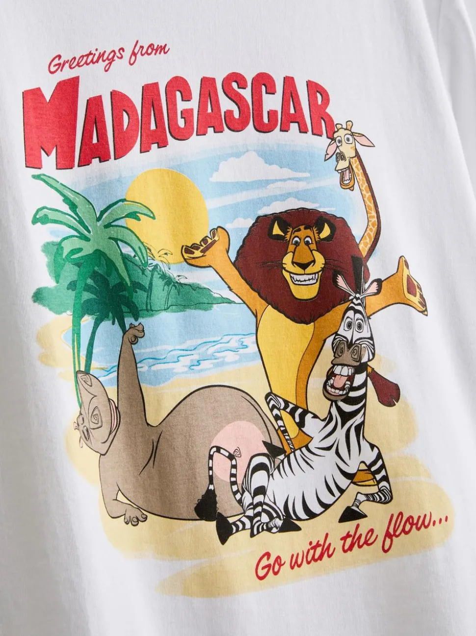 Kurzer „Madagascar“ Baumwoll-Schlafanzug mit Print