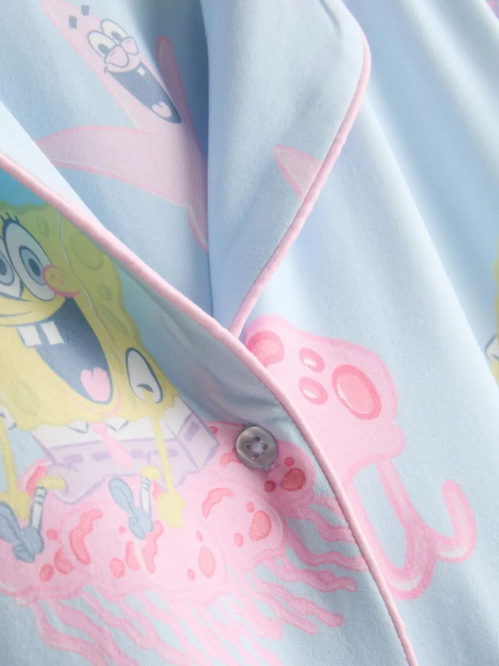 Kurzer „SpongeBob Schwammkopf“ Boyfriend-Schlafanzug mit Grafik