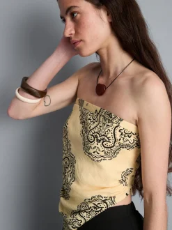 Kurzes Bandana-Top mit Paisleymuster