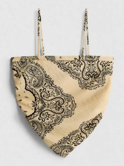 Kurzes Bandana-Top mit Paisleymuster