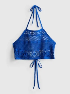 Kurzes Häkeltop mit Neckholder