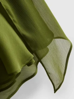Kurzärmelige Bluse mit Schluppe