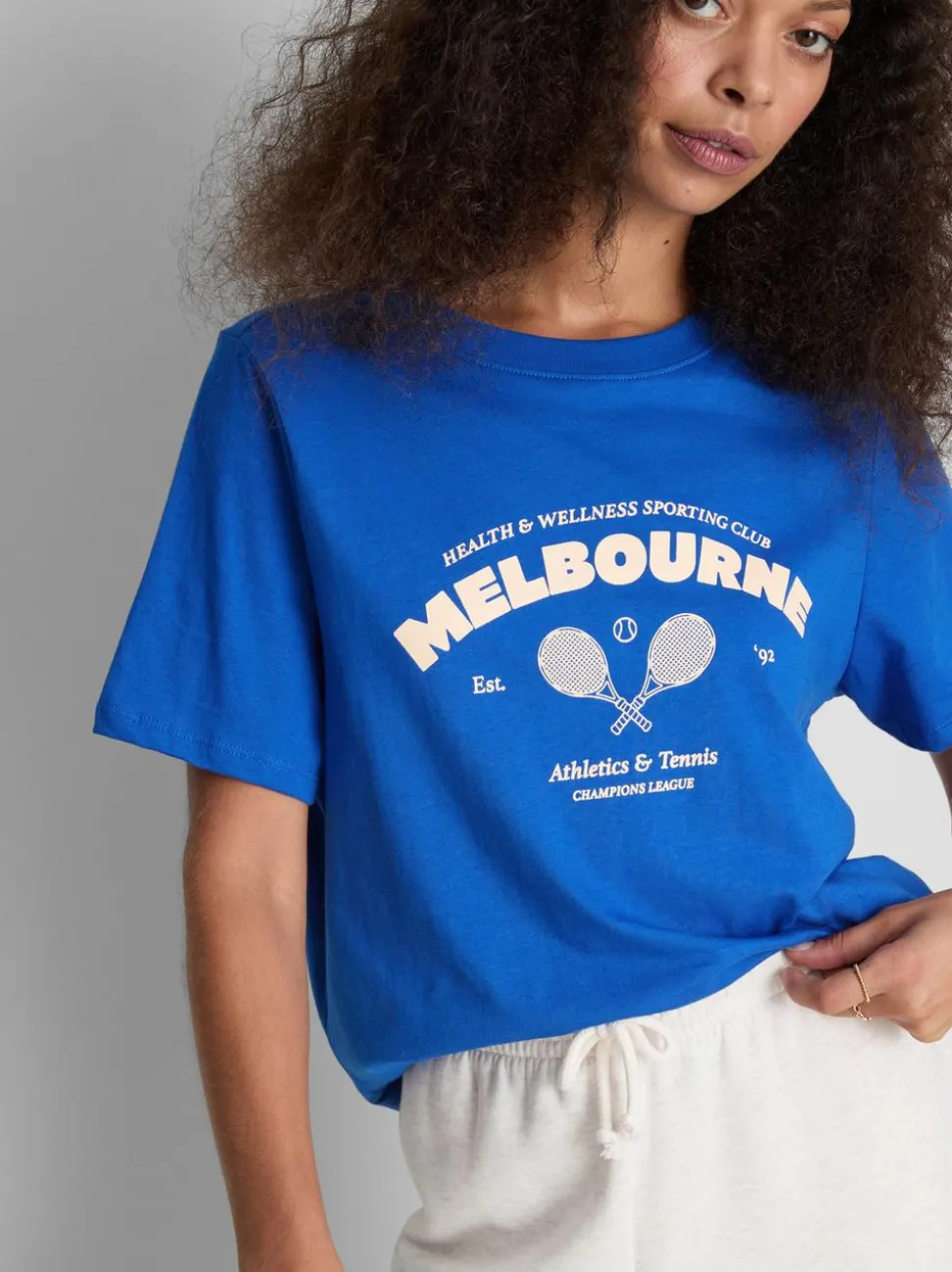 Kurzärmeliges Baumwoll-T-Shirt mit Grafik