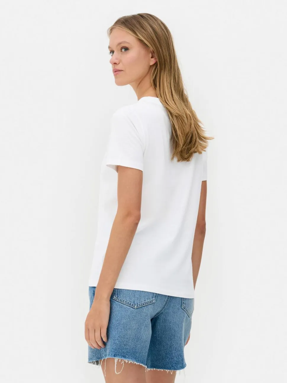 Kurzärmeliges Essential-T-Shirt mit Rundhalsausschnitt