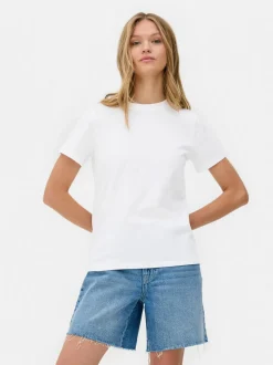 Kurzärmeliges Essential-T-Shirt mit Rundhalsausschnitt
