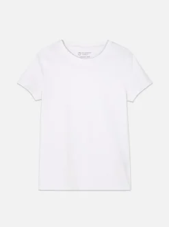Kurzärmeliges Essential-T-Shirt mit Rundhalsausschnitt
