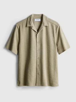 Kurzärmeliges, strukturiertes Shirt