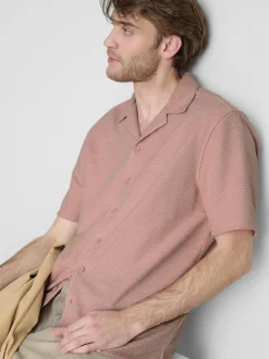 Kurzärmeliges, strukturiertes Shirt
