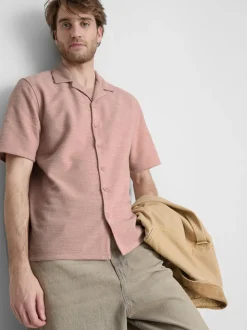 Kurzärmeliges, strukturiertes Shirt
