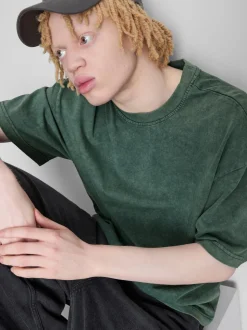 Kurzärmeliges T-Shirt in verwaschener Optik