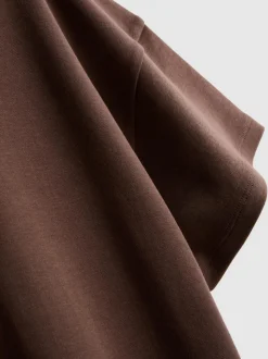 Langes, asymmetrisches Baumwoll-T-Shirt