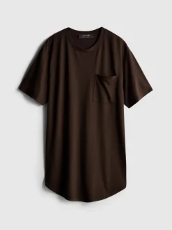 Langes T-Shirt mit Rundhalsausschnitt