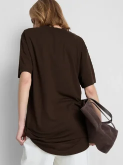 Langes T-Shirt mit Rundhalsausschnitt