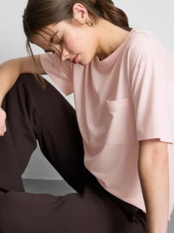 Langes T-Shirt mit Rundhalsausschnitt