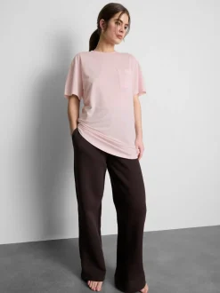 Langes T-Shirt mit Rundhalsausschnitt
