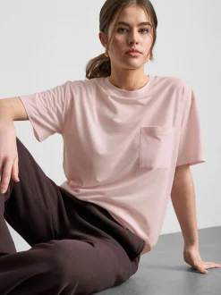 Langes T-Shirt mit Rundhalsausschnitt