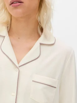 Langärmeliger Jersey-Schlafanzug im Boyfriend-Look