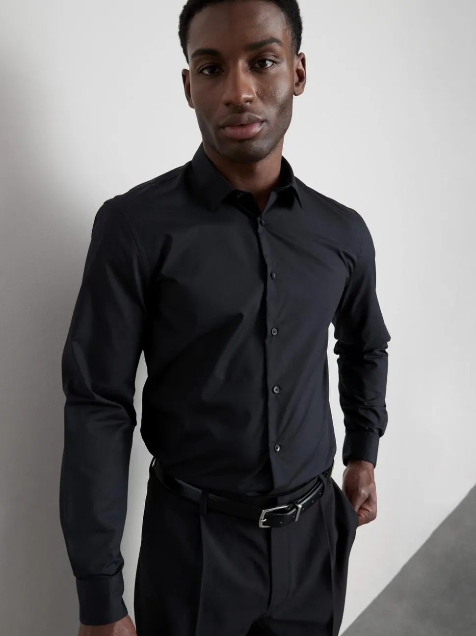 Langärmeliges, elegantes Regular-Fit-Hemd