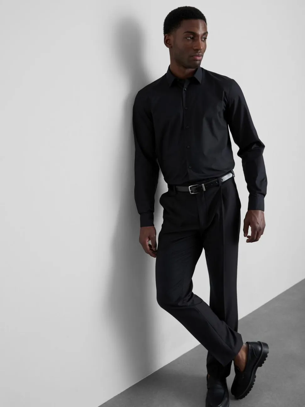 Langärmeliges, elegantes Regular-Fit-Hemd