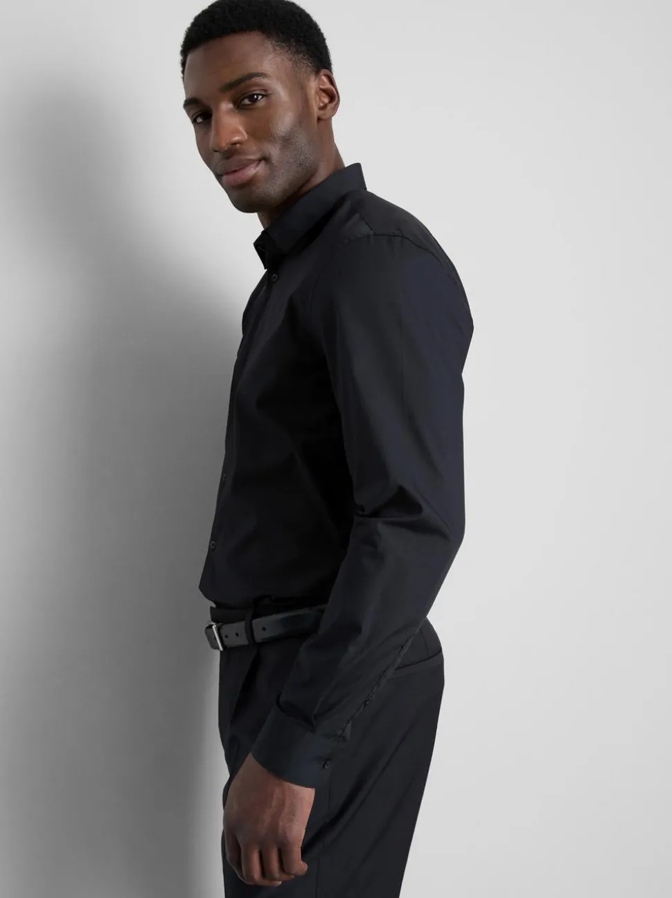 Langärmeliges, elegantes Regular-Fit-Hemd