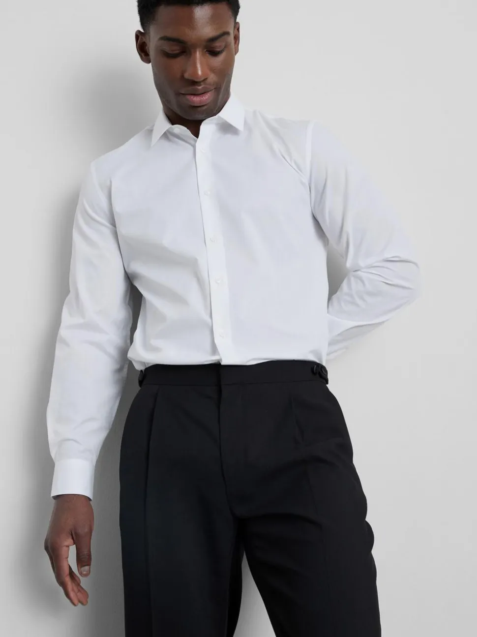 Langärmeliges, elegantes Regular-Fit-Hemd