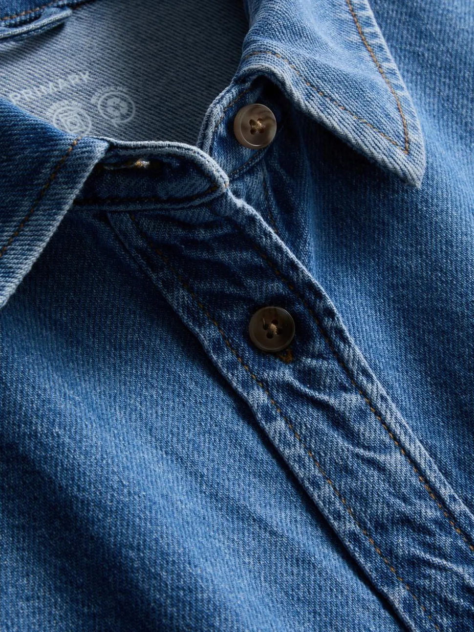 Legers Denim-Hemd aus Baumwolle