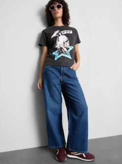 „Lisa“ T-Shirt aus reiner Baumwolle mit Grafik
