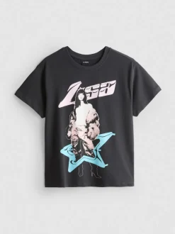 „Lisa“ T-Shirt aus reiner Baumwolle mit Grafik