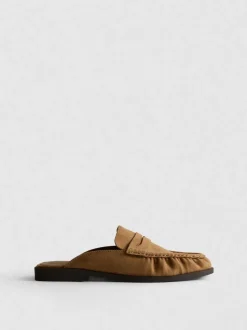 Loafer-Slipper in Wildleder-Optik