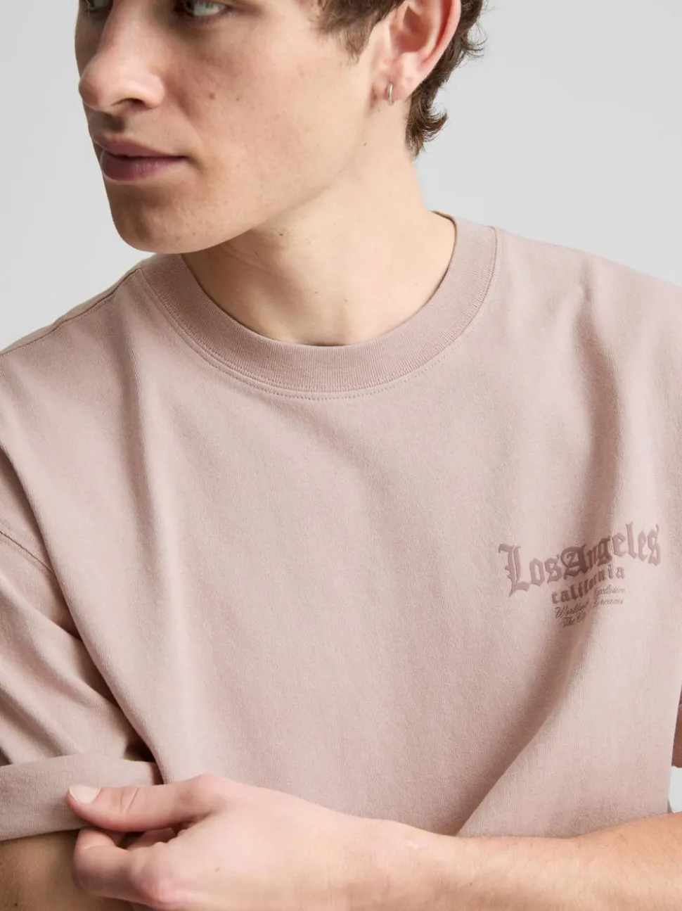 „Los Angeles“ T-Shirt mit Slogan